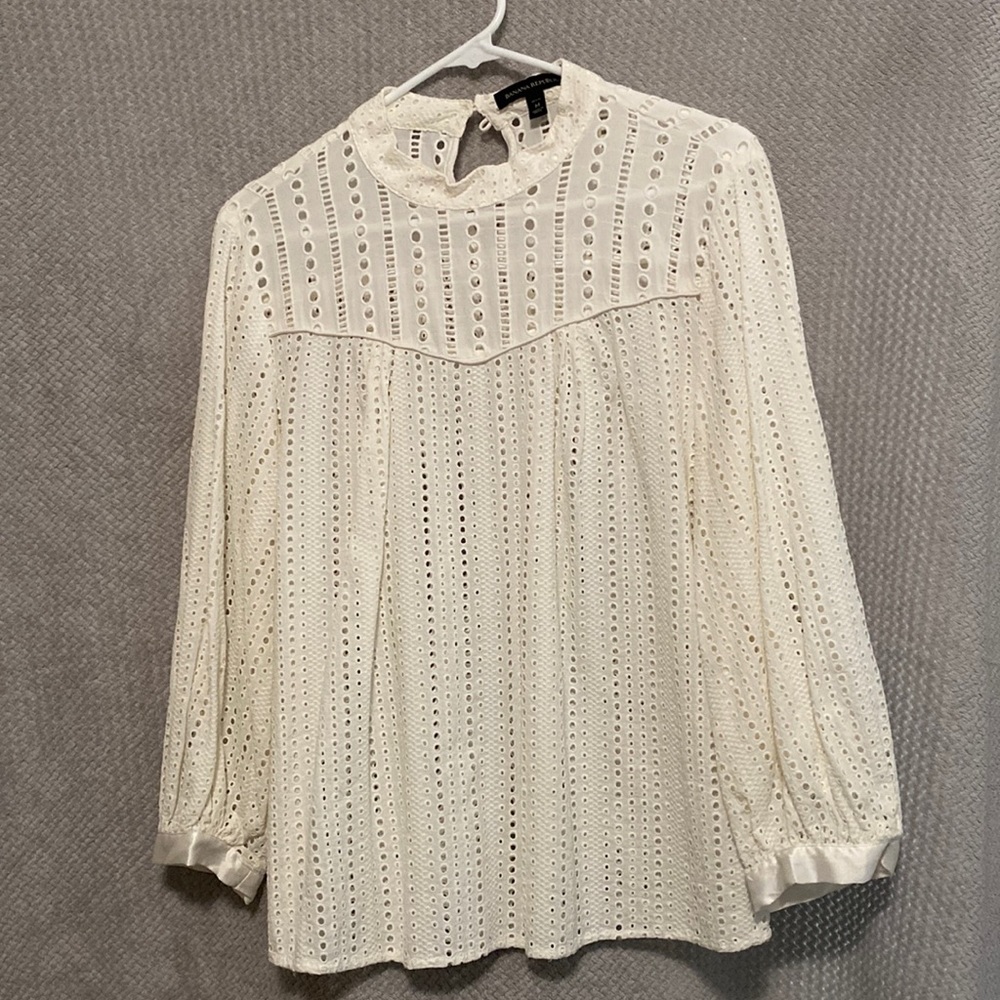 Eyelet Cream Banana Republic Blouse